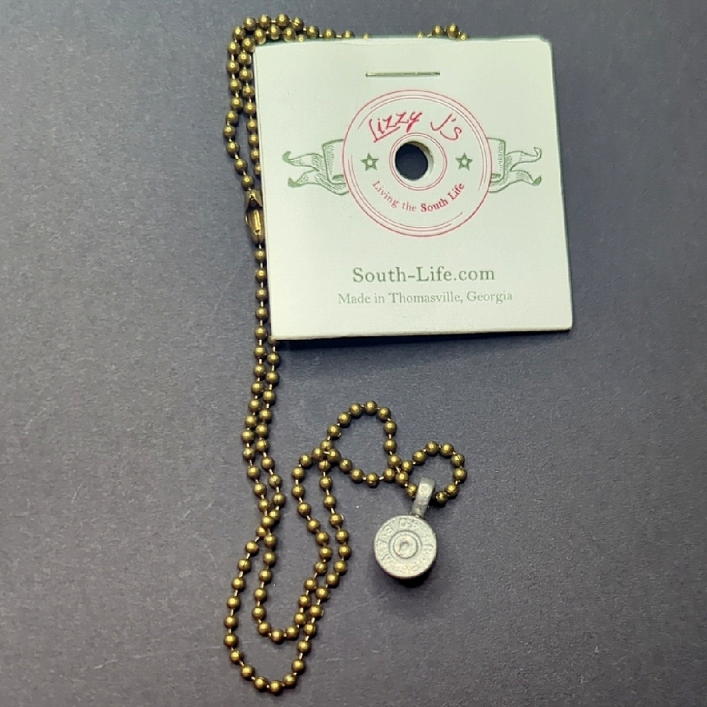 Lizzy J's Gold and Silver Necklace 40mm Bullet Necklace